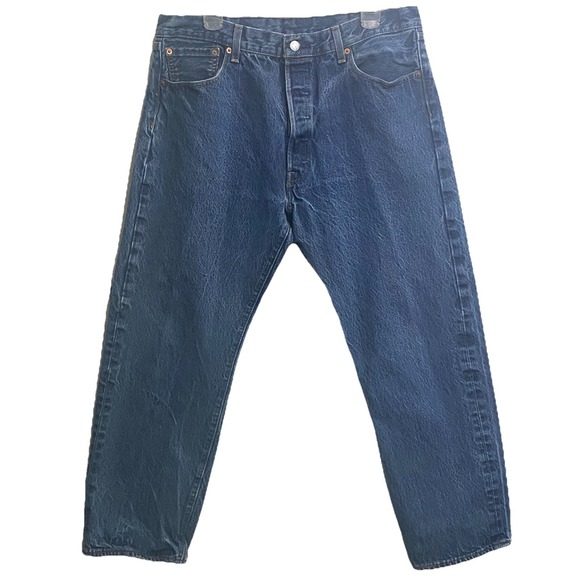 Levi's Other - Levis Jeans Button Fly Blue 501 Jeans Mens Straight Leg  Size 38x30